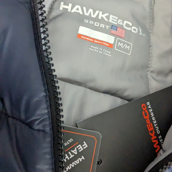 Hawke & Co Chevron Heat Insulated, Wind Water Resistant Hooded Jacket Large Nwt❤ - Picture 7 of 17